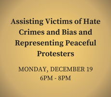 Assisting Victims of Hate Crimes Dec. 19